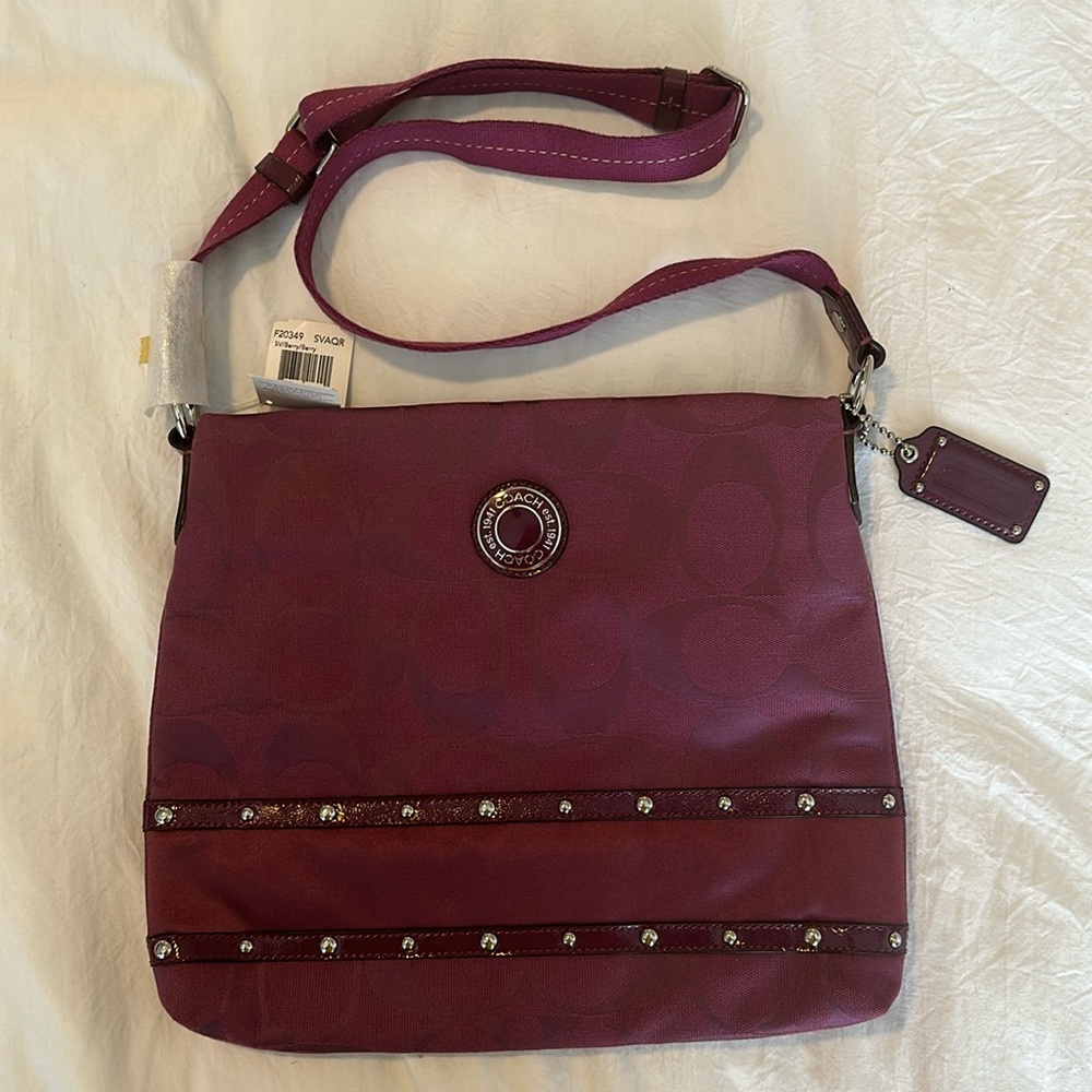 Coach Purple Bag with embellishments